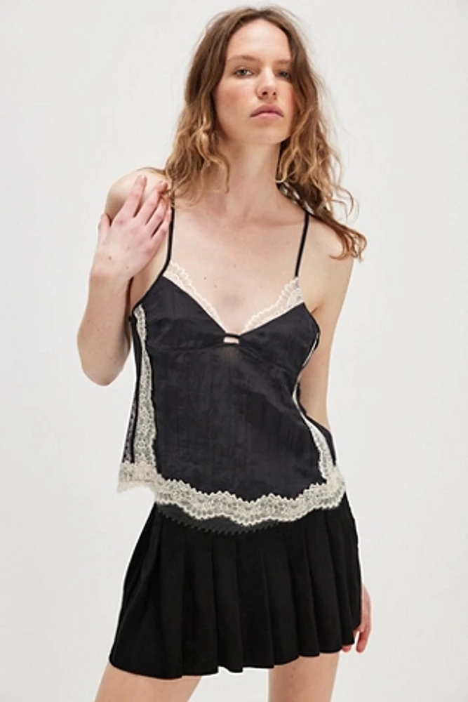 Understated Leather Sonny Pleated Mini Skirt