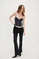 Understated Leather Sonny Pleated Mini Skirt