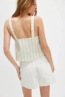 Stripes Button-Strap Tank