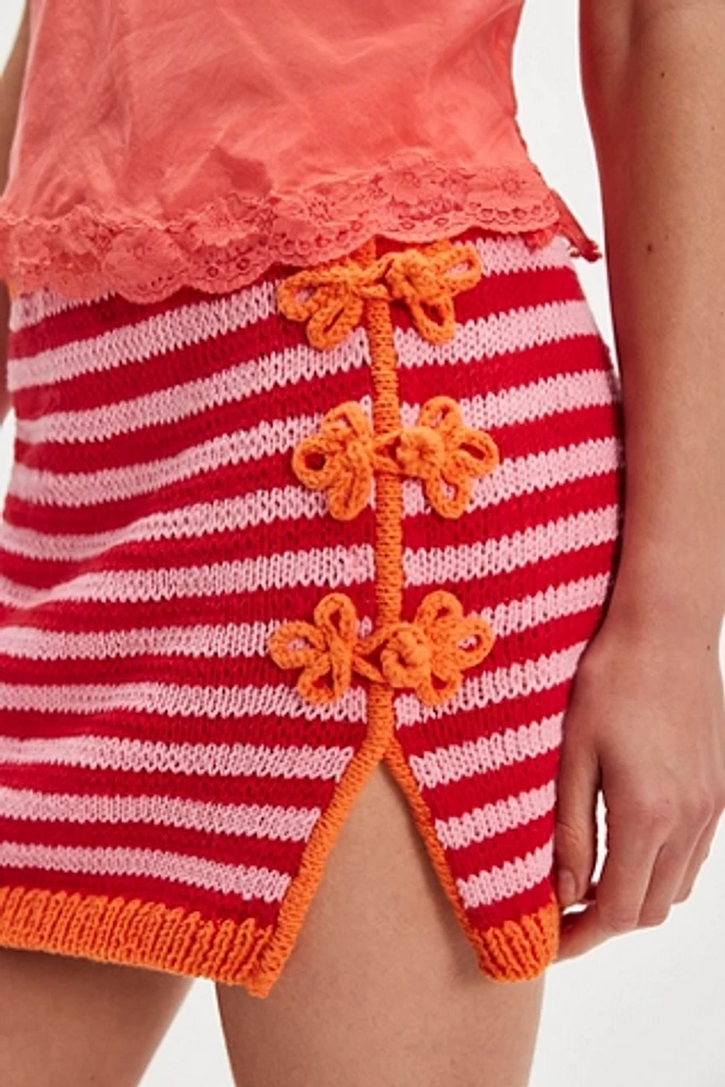 Tach Nakia Striped Knit Mini Skirt
