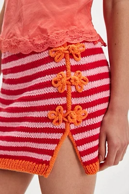 Tach Nakia Striped Knit Mini Skirt