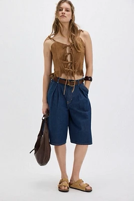 Understated Leather Jones Tie-Up Top