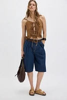 Understated Leather Jones Tie-Up Top