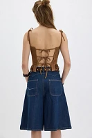 Understated Leather Jones Tie-Up Top