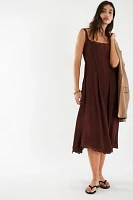 Understated Leather Honeymoon Midi Dress