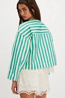 The Tiny Big Sister Striped Cropped Jacket