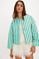 The Tiny Big Sister Striped Cropped Jacket