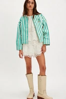 The Tiny Big Sister Striped Cropped Jacket