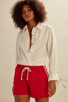 DONNI. The Stripe Eco-Terry Shorts