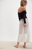ESTHE Sheer Crinkle Column Half Slip