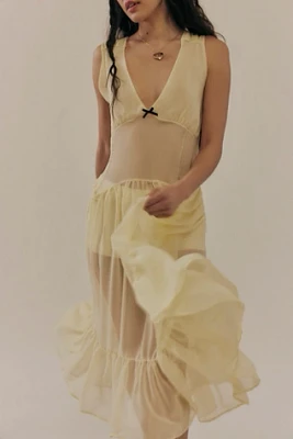 ESTHE Chiffon V-Neck Midi Slip