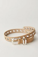 Understated Leather Eyelet Belt