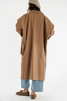 Asparagus Asymmetrical Zip-Up Coat