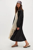 Asparagus Nylon Long Coat