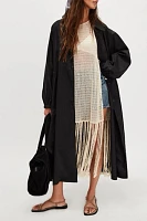 Asparagus Nylon Long Coat