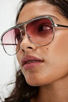 Eclipse Metal Aviator Sunglasses