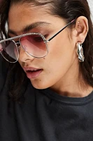 Eclipse Metal Aviator Sunglasses