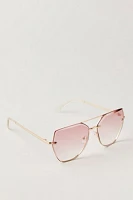 Alma Oversized Aviator Sunglasses