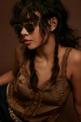 Ryn Metal Aviator Sunglasses