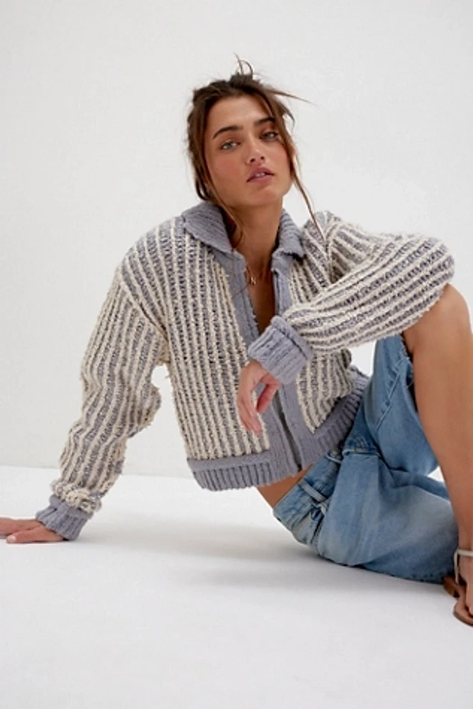 We The Free Cotton Collared Cardi