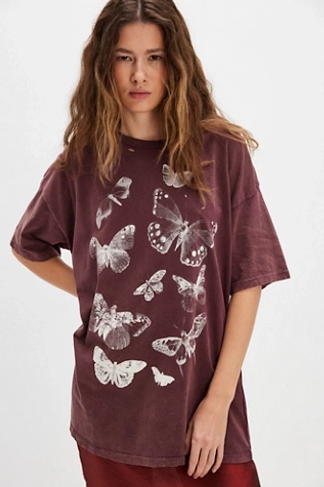 Butterfly Sky Distressed Tee