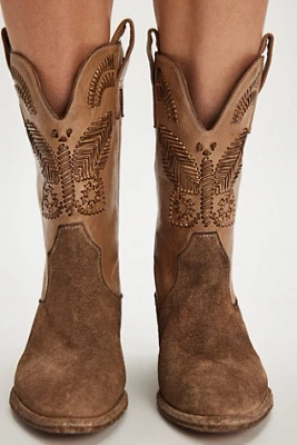 Boho Butterfly Western Boots