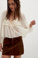 We The Free Light Side Vegan Suede Mini Skirt