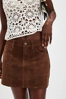 We The Free Light Side Vegan Suede Mini Skirt