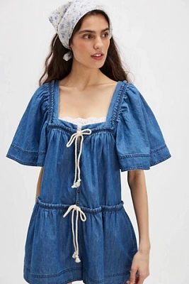 County Line Denim Romper