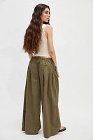 Paige Pleated Pull-On Trousers