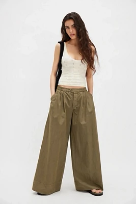 Paige Pleated Pull-On Trousers