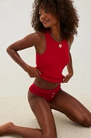 Frankies Bikinis Bluebell Cotton Rib Boyshort Undies