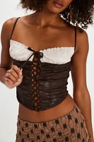 Frankies Bikinis x Bella Hadid Ranch Corset Top
