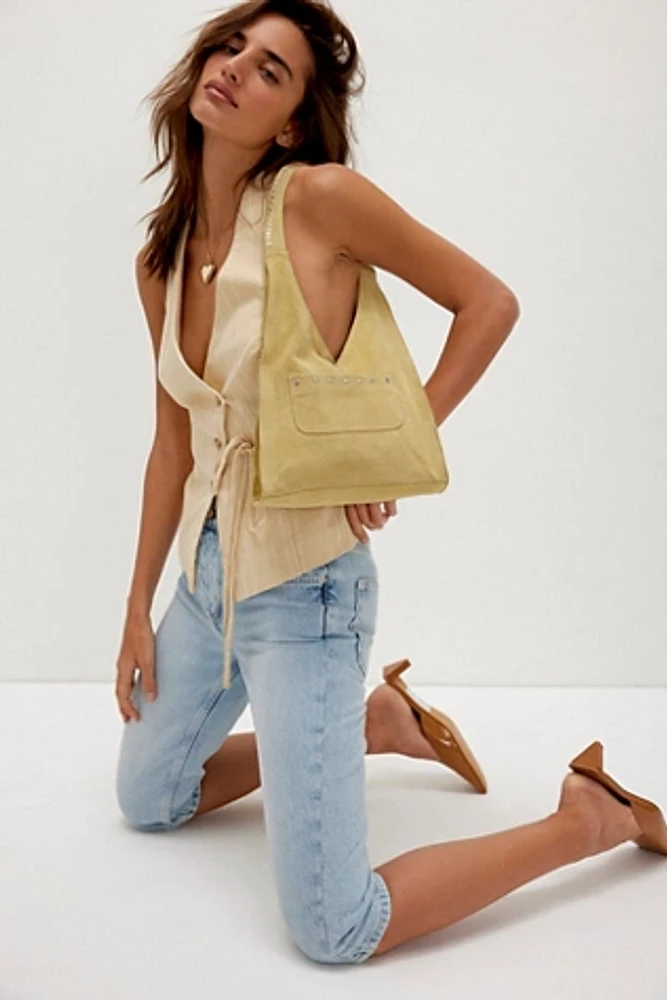 Knox Studded Suede Shoulder Bag