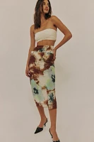 Sunset Mesh Midi Skirt