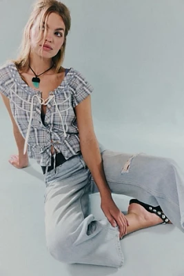 We The Free Evora Plaid Top