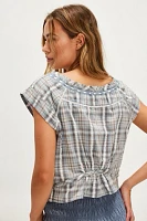 We The Free Evora Plaid Top