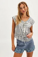 We The Free Evora Plaid Top