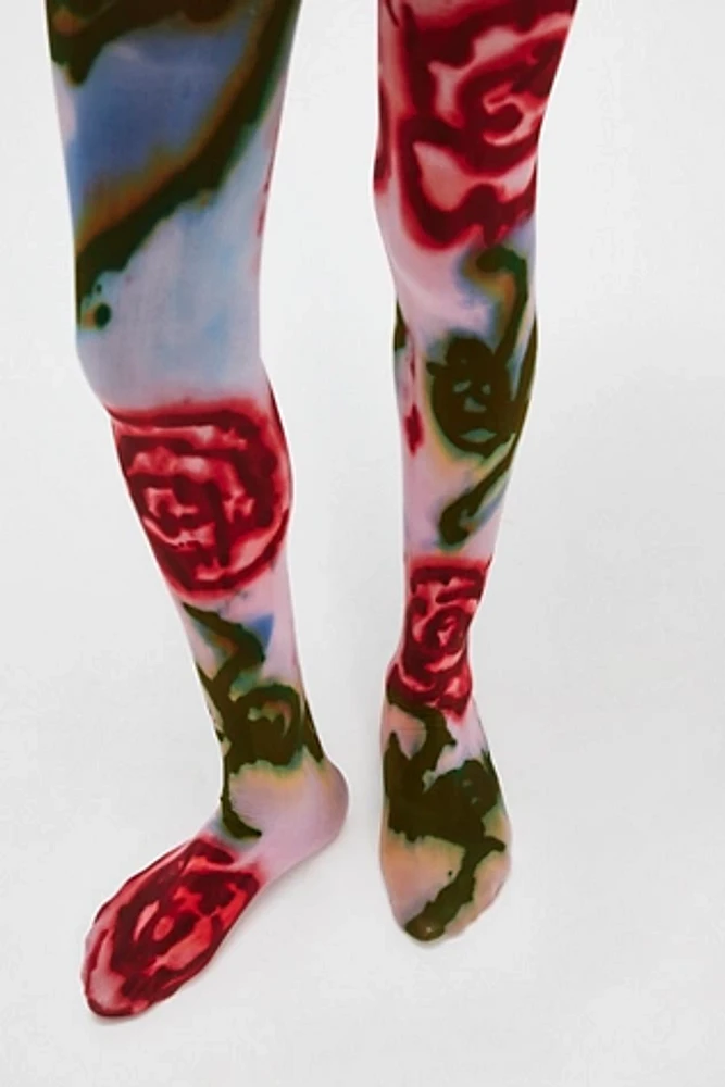 Legssss Hand-Dyed Floral Tights