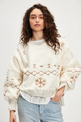 Tricia Fix Chainstitch Snowflake Cozy Sweatshirt