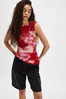 Ash Printed Knit Top