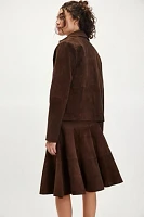 Suede Skirt Set
