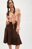 Suede Skirt Set