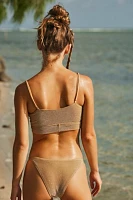 free-est Lurex Sydney Crop Bikini Top
