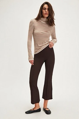 DONNI. The Box Weave Stretch Kick Flare Capris