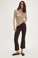 DONNI. The Box Weave Stretch Kick Flare Capris