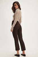 DONNI. The Box Weave Stretch Kick Flare Capris