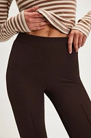 DONNI. The Box Weave Stretch Kick Flare Capris