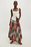 Madras That Linen Maxi Skirt