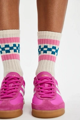 Retro Check Socks